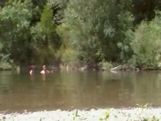 Naturist grown-up Couple at the River, Free X rated movie f3